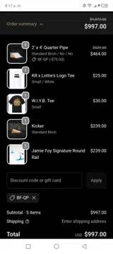 BF-QP coupon verification screenshot