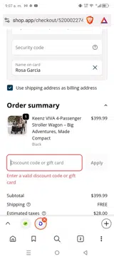 LOVEKEENZ coupon verification screenshot