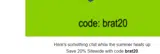 brat20 coupon verification screenshot