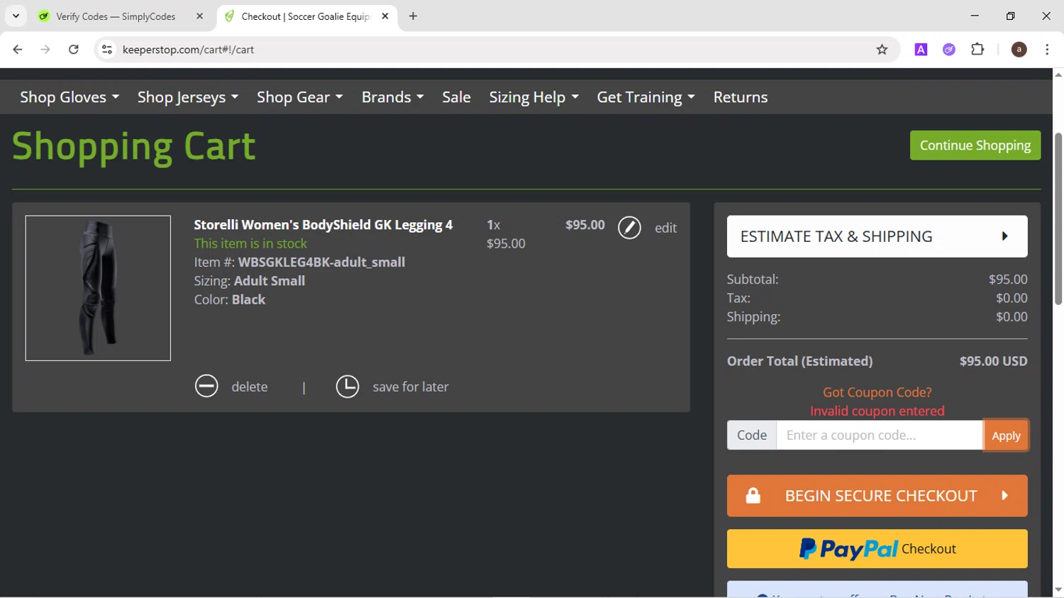 Keeperstop promo code screenshot showing code md25 applied at Keeperstop checkout page. Uploaded by SimplyCodes community member CodeMaverick246 on Jun 22, 2025