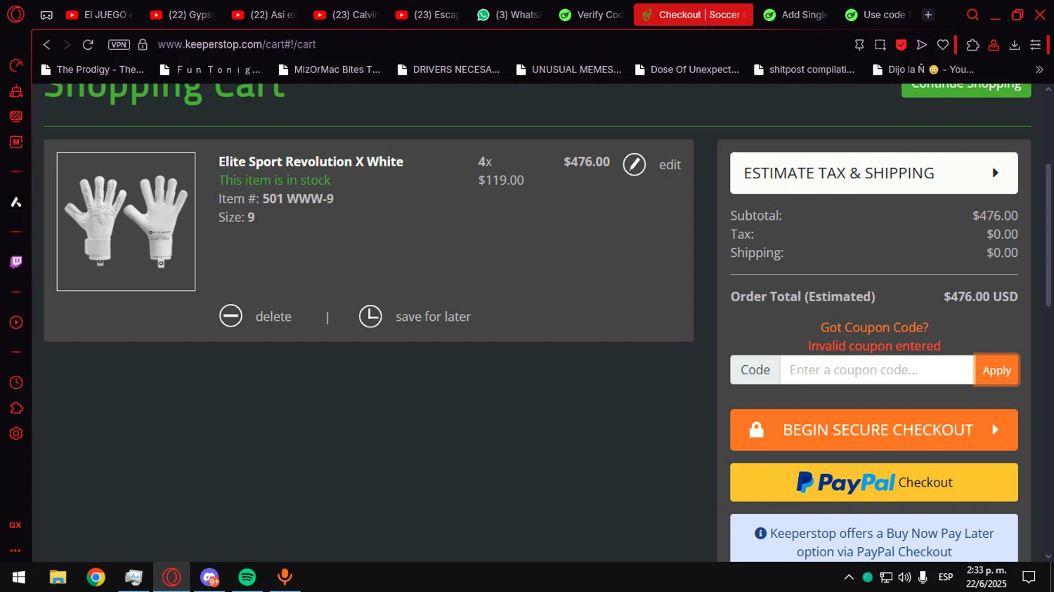 Keeperstop promo code screenshot showing code md25 applied at Keeperstop checkout page. Uploaded by SimplyCodes community member Anteserachido on Jun 22, 2025