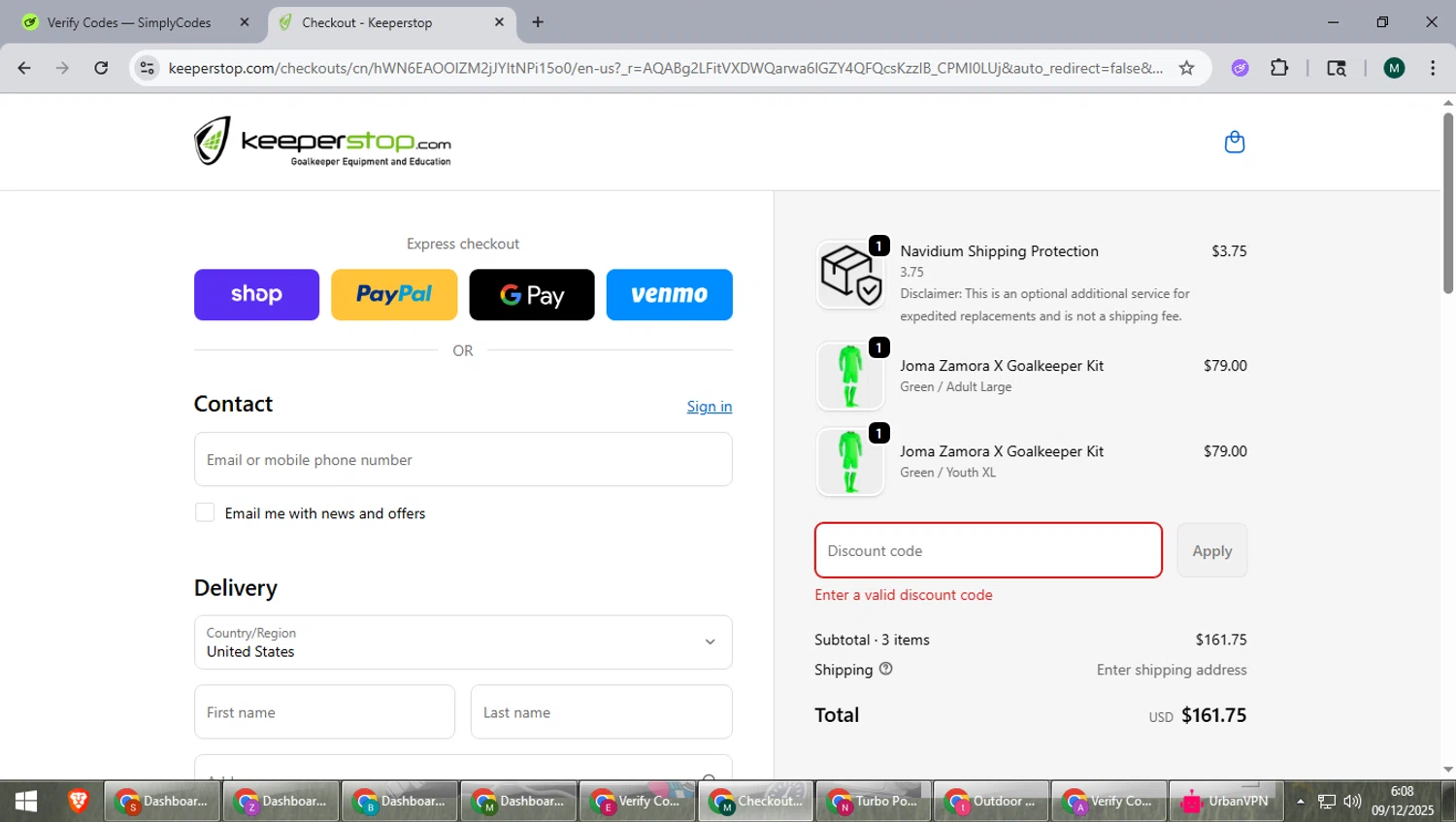 Keeperstop promo code screenshot showing code BF10 applied at Keeperstop checkout page. Uploaded by SimplyCodes community member suieeloves on Dec 9, 2025
