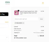 WELCOME15 coupon verification screenshot
