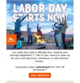 LaborDay25 coupon verification screenshot