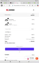 Kenda Tire coupon verification screenshot