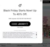 JOCKEY coupon verification screenshot