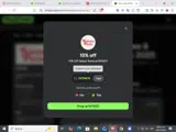 EXTRA15 coupon verification screenshot