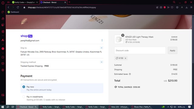 Kenzzi checkout page showing Kenzzi discount code box | Screenshot taken by SimplyCodes community member on Nov 21, 2024
