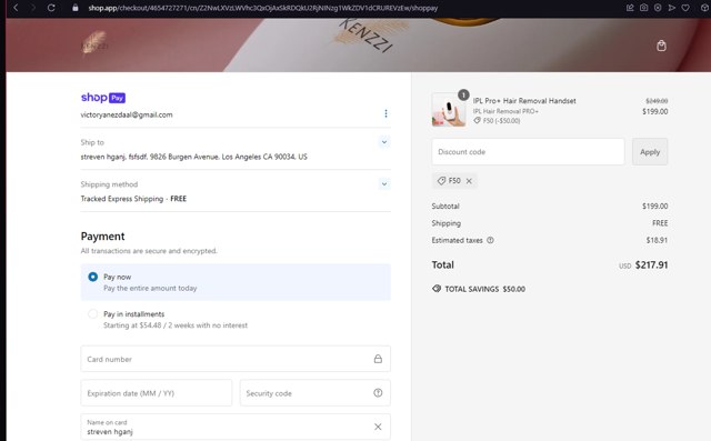 Kenzzi checkout page showing Kenzzi discount code box | Screenshot taken by SimplyCodes community member on Nov 23, 2024