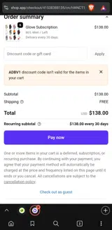 ADBV1 coupon verification screenshot