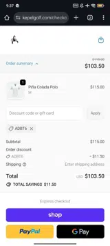 ADBT6 coupon verification screenshot