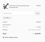 10OFF coupon verification screenshot