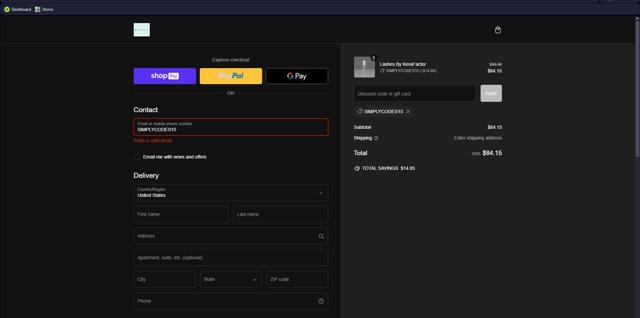 KeraFactor checkout page showing KeraFactor discount code box | Screenshot taken by SimplyCodes community member on Jan 22, 2025