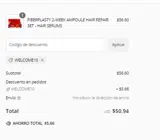 WELCOME10 coupon verification screenshot