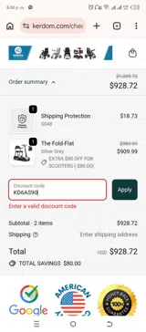 KD6AS90 coupon verification screenshot