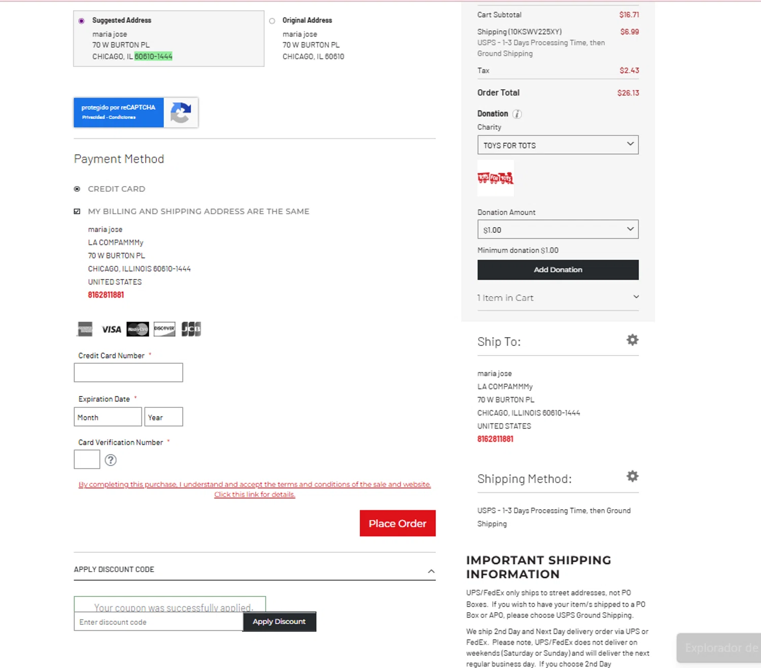 Kershaw checkout page showing Kershaw discount code box | Screenshot taken by SimplyCodes community member on Jul 17, 2025