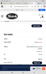 Ketch Products coupon verification screenshot