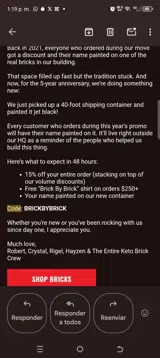 BRICKBYBRICK coupon verification screenshot