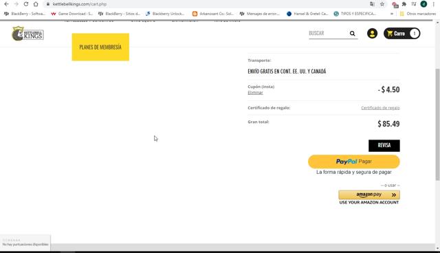 Kettlebell Kings checkout page showing Kettlebell Kings discount code box | Screenshot taken by SimplyCodes community member on Feb 28, 2021