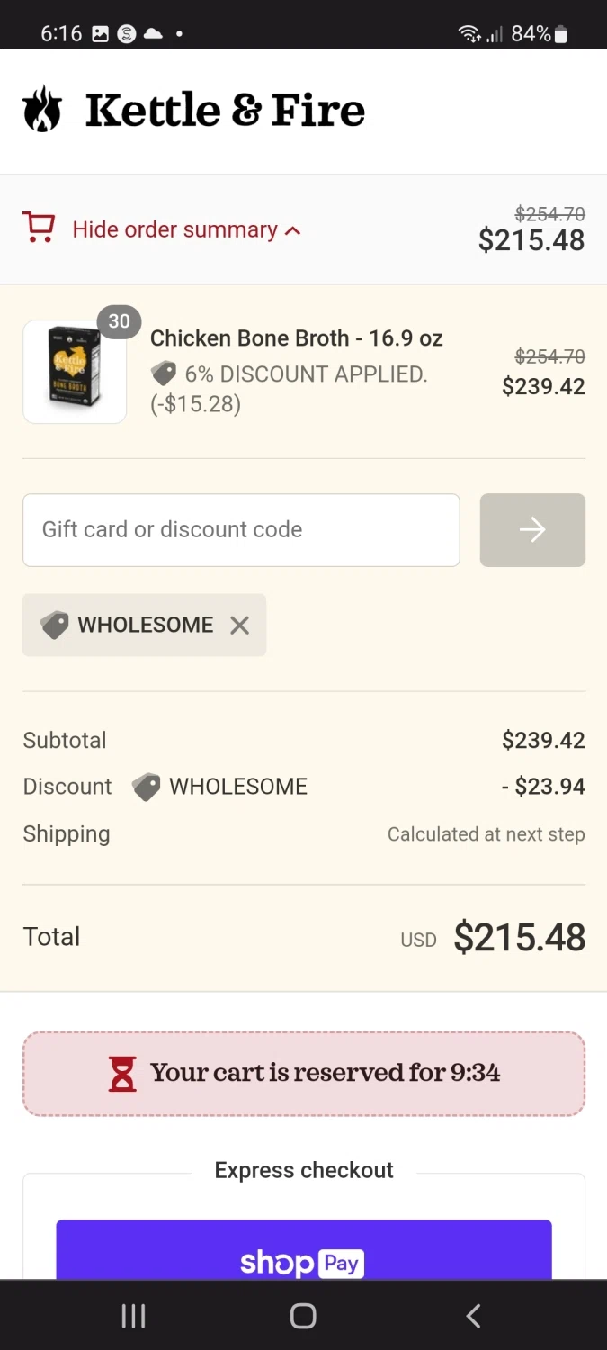where to use Kettleandfire promo code box