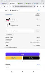 Kevyn Aucoin Beauty coupon verification screenshot