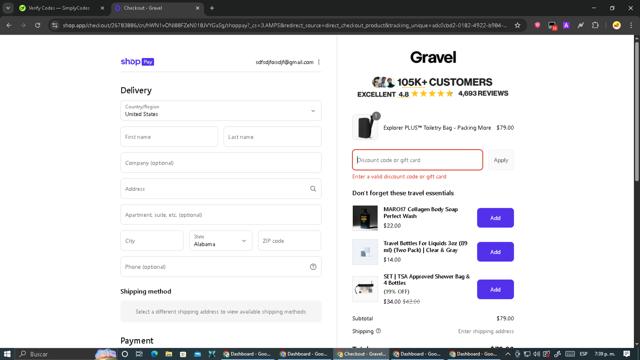 Key West Aloe checkout page showing Key West Aloe coupon code box | Screenshot taken by SimplyCodes community member on Aug 18, 2025