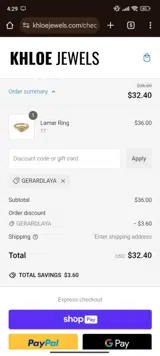 GERARDLAYA coupon verification screenshot