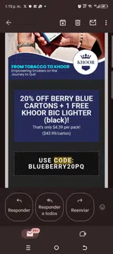 KHOOR coupon verification screenshot