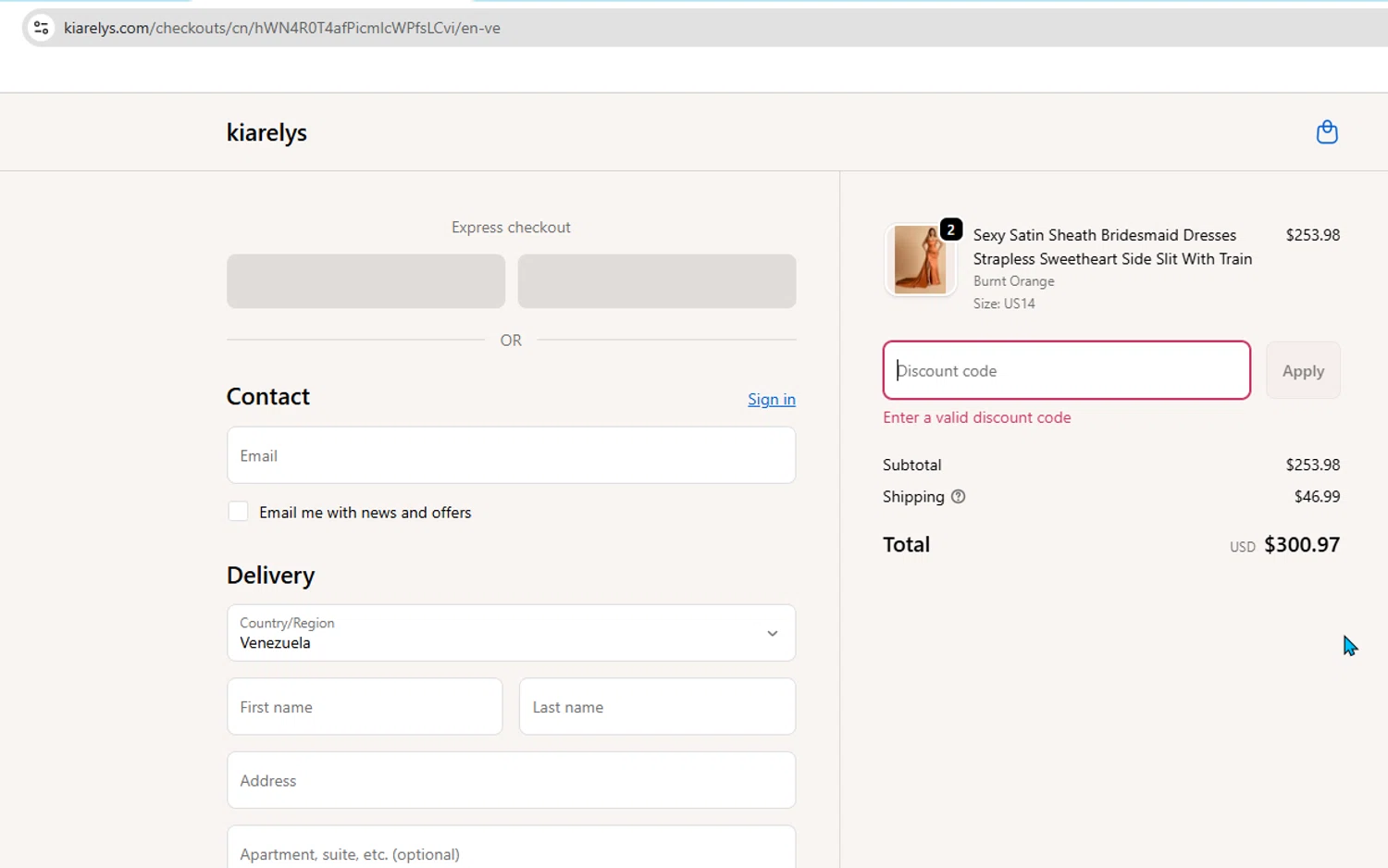 kiarelys promo code screenshot showing code KVIP06 applied at kiarelys checkout page. Uploaded by SimplyCodes community member YHLQMDLGN on Oct 23, 2025