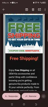 Kia Stuff coupon verification screenshot