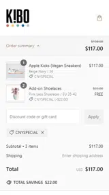 CNYSPECIAL coupon verification screenshot