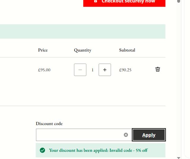 Kickers checkout page showing Kickers promo code box | Screenshot taken by SimplyCodes community member on Sep 11, 2025