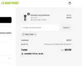 Kick Force coupon verification screenshot