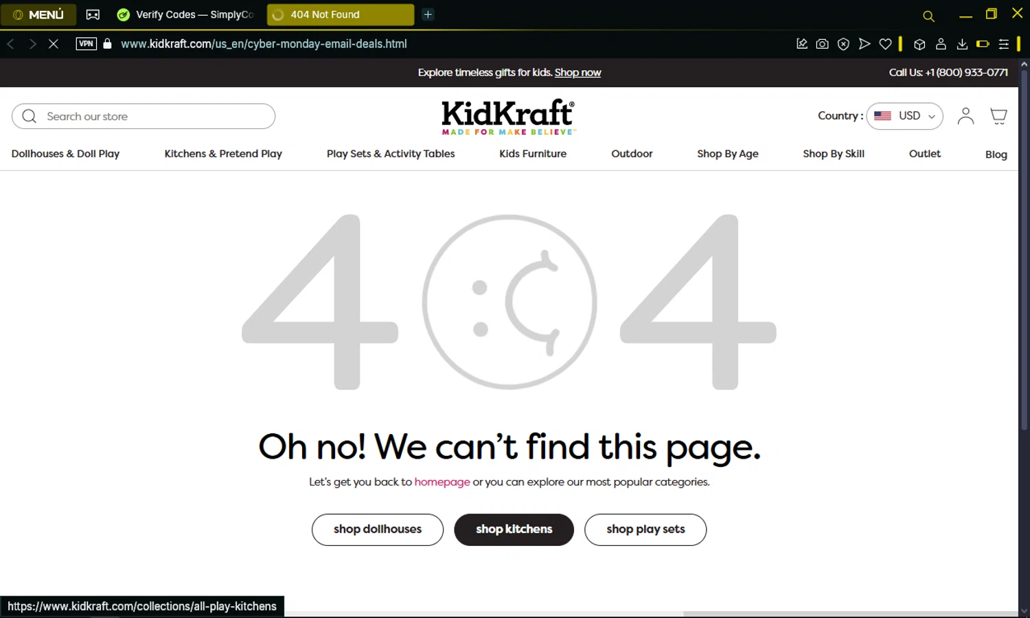 KidKraft coupon code screenshot showing code HOLIDAY20 applied at KidKraft checkout page. Uploaded by SimplyCodes community member omarelpollo on Mar 18, 2025