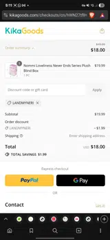 Landmyneri coupon verification screenshot