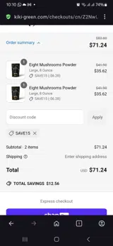 Save15 coupon verification screenshot