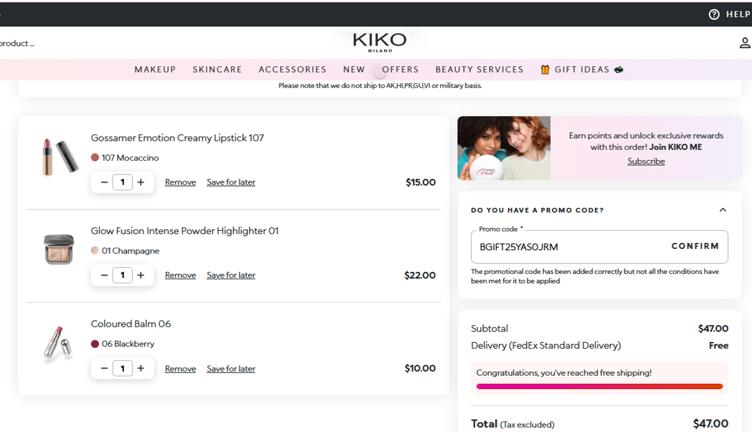 KIKO Milano Promo Codes - 10% Off (2 Verified) Jan 2026