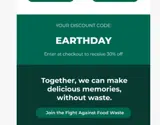 EARTHDAY coupon verification screenshot