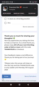 THANKYOU10 coupon verification screenshot