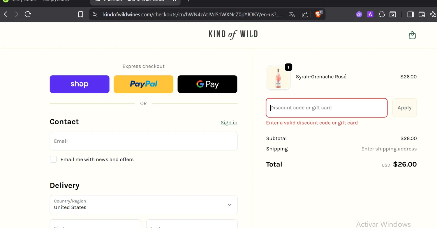 Kind of Wild promo code screenshot showing code SPOOKY25 applied at Kind of Wild checkout page. Uploaded by SimplyCodes community member DiaCritics on Nov 6, 2025