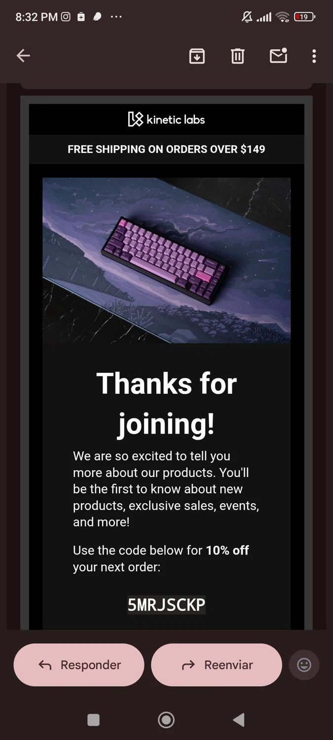 Kinetic Labs discount code screenshot showing code 5MRJSCKP applied at Kinetic Labs checkout page. Uploaded by SimplyCodes community member josegarcia6 on Sep 27, 2025