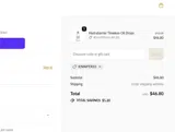 Kinetics Cosmetics coupon verification screenshot