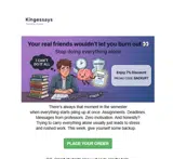 King essays coupon verification screenshot