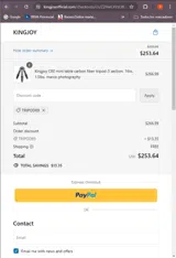 TRIPOD89 coupon verification screenshot