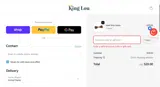 King Lou Pets coupon verification screenshot