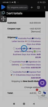 NYE coupon verification screenshot