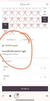 SUNDAY coupon verification screenshot