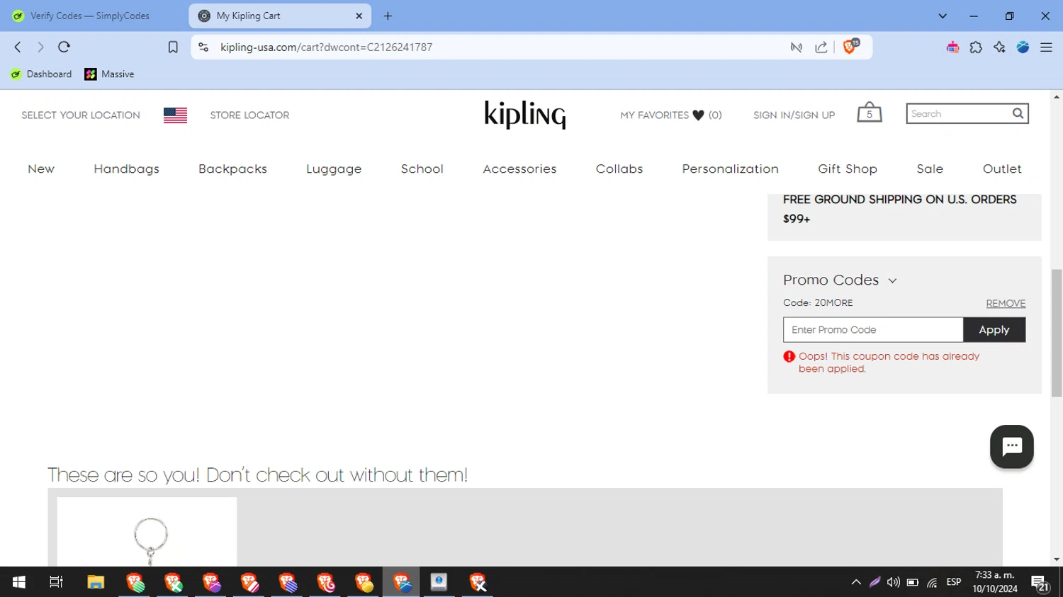 Kipling Coupons - 30% Off | October 2024