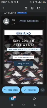 Kiriko coupon verification screenshot