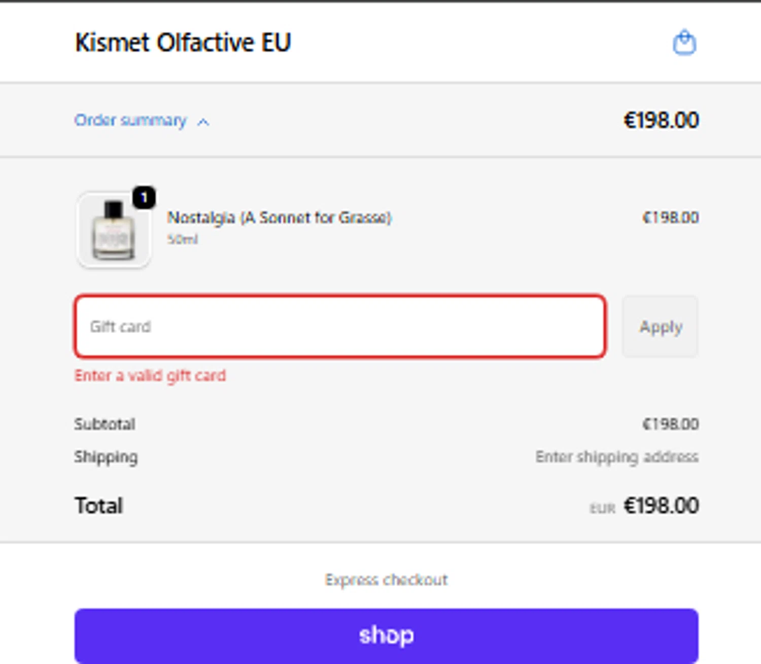 Kismet Olfactive discount code screenshot showing code VIP30 applied at Kismet Olfactive checkout page. Uploaded by SimplyCodes community member kaneky on Nov 22, 2025
